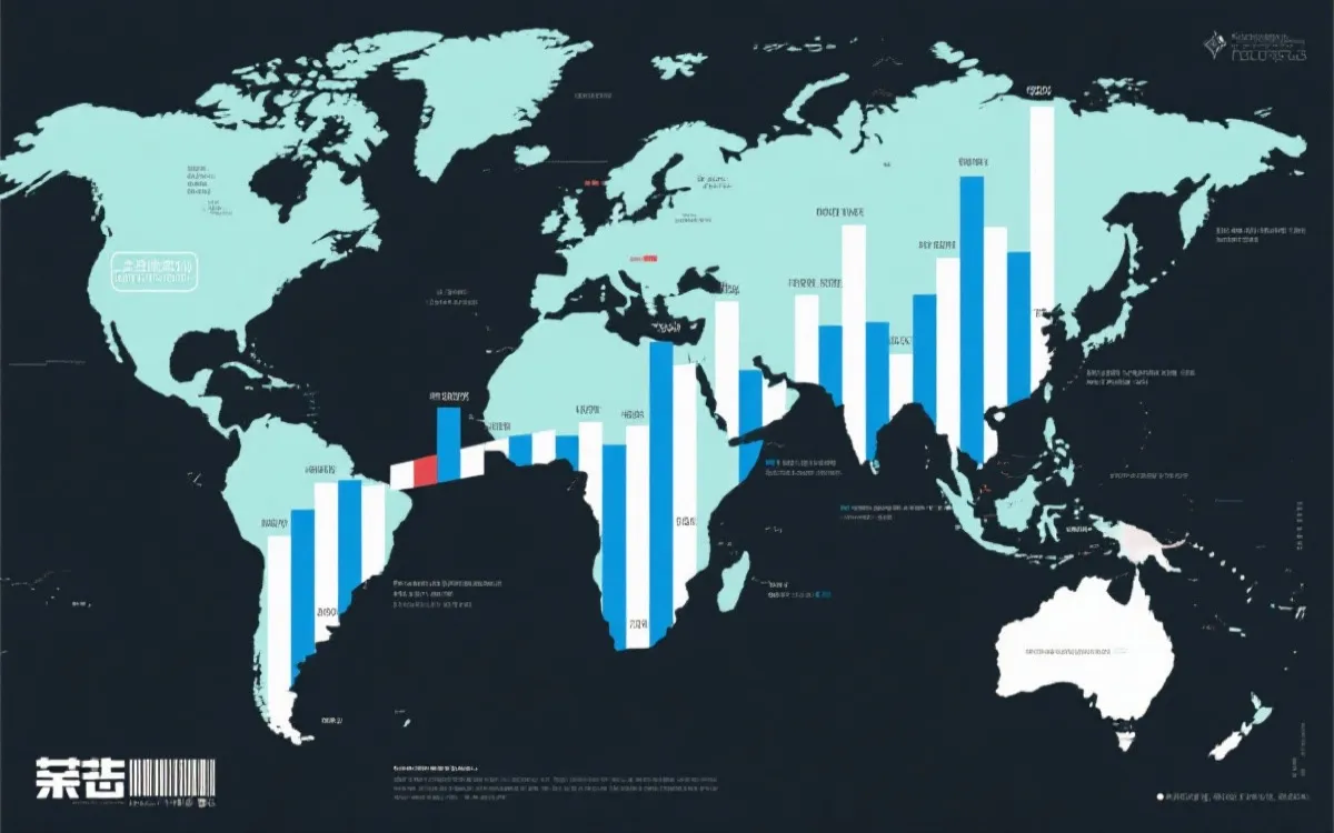 不同大洲球队名额分布的极简可视化海报风格图