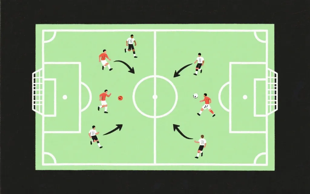 加时赛关键进攻的战术示意感画面